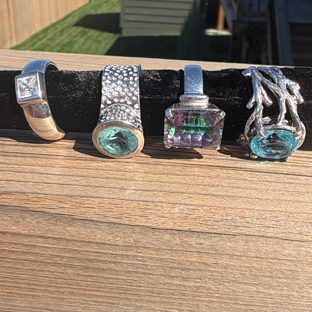Four 925 rings metalsmiths